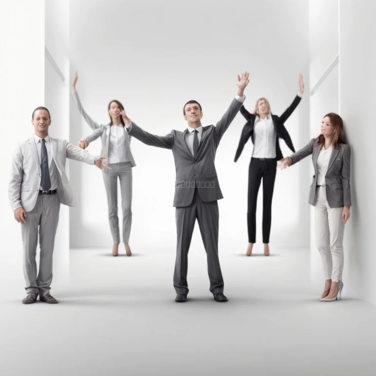 فريق عمل يجتمع في قاعة اجتماعات